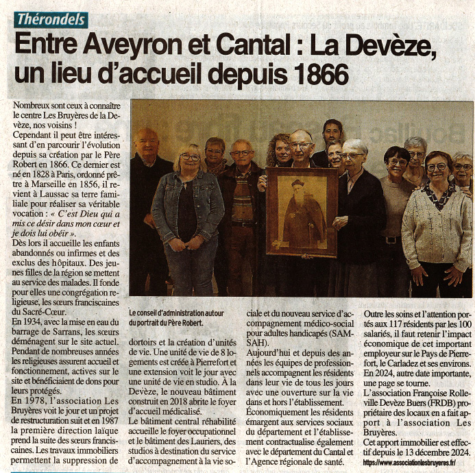 Article de presse - entre Aveyron et Cantal - La devèze